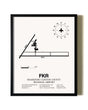 Framed Frankfort Clinton County Regional Airport wall art poster in black frame