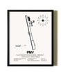 Framed Plattsmouth Municipal Airport / Douglas V. Duey Field wall art poster in black frame