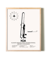 Ellison Onizuka Kona International Airport At Keahole framed wall art in white frame