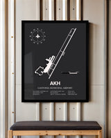 Frame color options for Gastonia Municipal Airport Wall Art