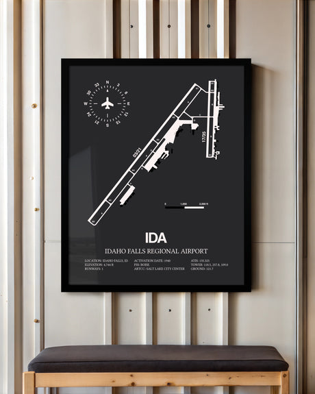 Frame color options for Idaho Falls Regional Airport Wall Art