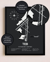 Teterboro Airport poster size comparison chart