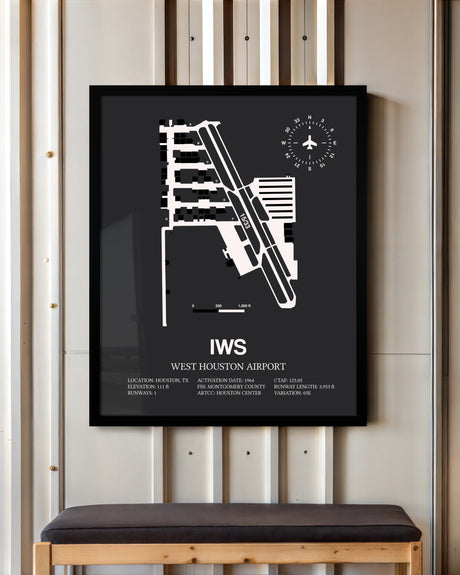 Frame color options for West Houston Airport Wall Art