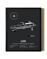 Unframed William T. Piper Memorial Airport map print poster