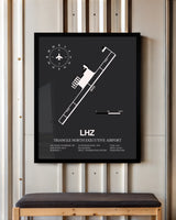 Frame color options for Triangle North Executive Airport Wall Art