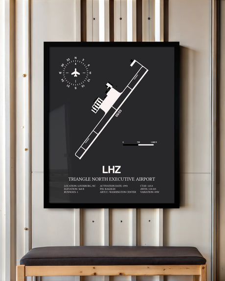 Frame color options for Triangle North Executive Airport Wall Art