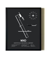 Unframed Monticello Regional Airport map print poster