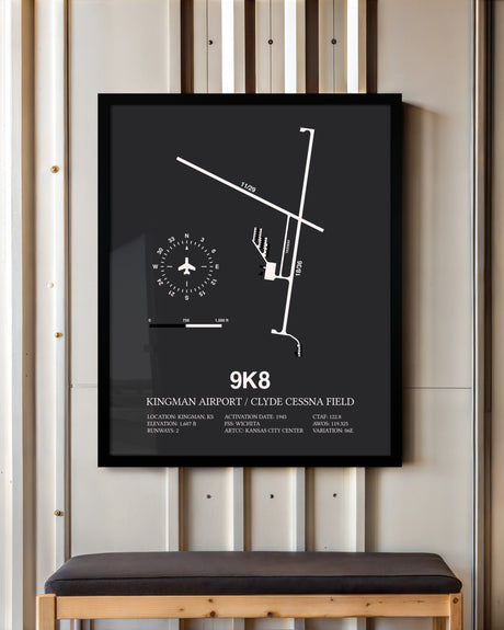 Frame color options for Kingman Airport / Clyde Cessna Field Wall Art