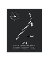 Gray Framed Canyonlands Regional Airport layout wall art poster