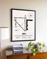 South Texas Regional Airport At Hondo aviation wall décor in black wood frame