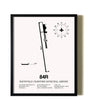 Framed Smithville Crawford Municipal Airport wall art poster in black frame