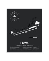 Gray Framed Bucholz Army Airfield layout wall art poster