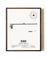 Phifer Airfield aviation print in walnut frame