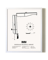Immokalee Regional Airport airport map poster in oak frame