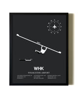 Unframed Whakatane Airport map print poster