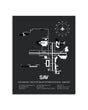 Gray Framed Savannah / Hilton Head International Airport layout wall art poster