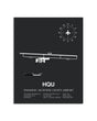 Gray Framed Thomson / McDuffie County Airport layout wall art poster