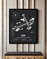 Frame color options for Danbury Municipal Airport Wall Art
