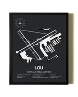 Unframed Bowman Field Airport map print poster