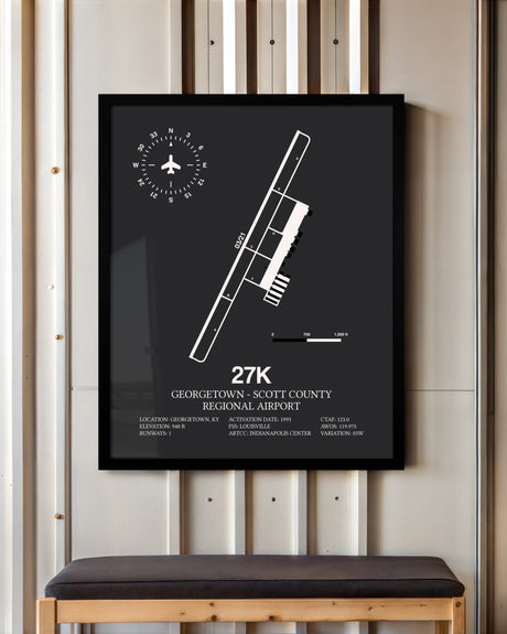 Frame color options for Georgetown - Scott County Regional Airport Wall Art