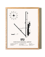 Rosecrans Memorial Airport framed print in natural wood frame