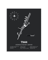 Gray Framed Deerfield Resort Airport layout wall art poster
