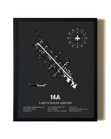 Unframed Lake Norman Airpark map print poster