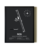 Unframed Rush City Regional Airport map print poster