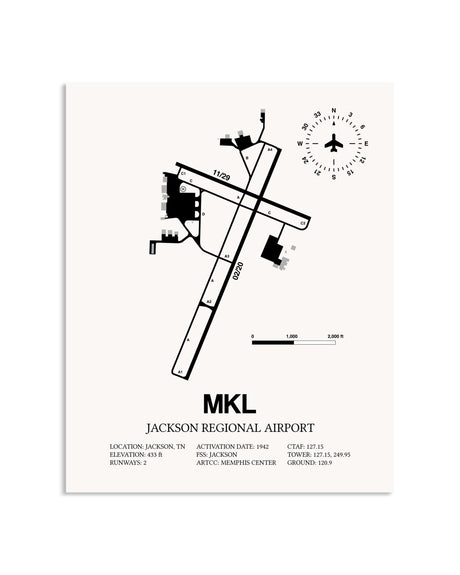 Gray Jackson Regional Airport framed poster displayed in an airplane hangar