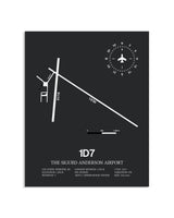 Gray Framed The Sigurd Anderson Airport layout wall art poster