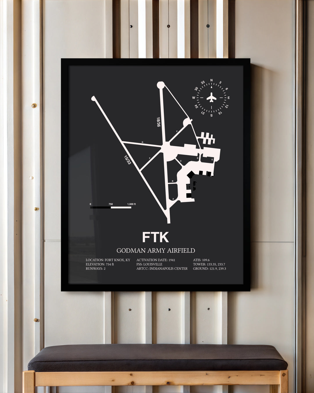 Frame color options for Godman Army Airfield Wall Art