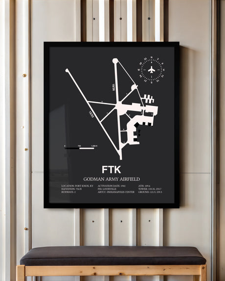 Frame color options for Godman Army Airfield Wall Art