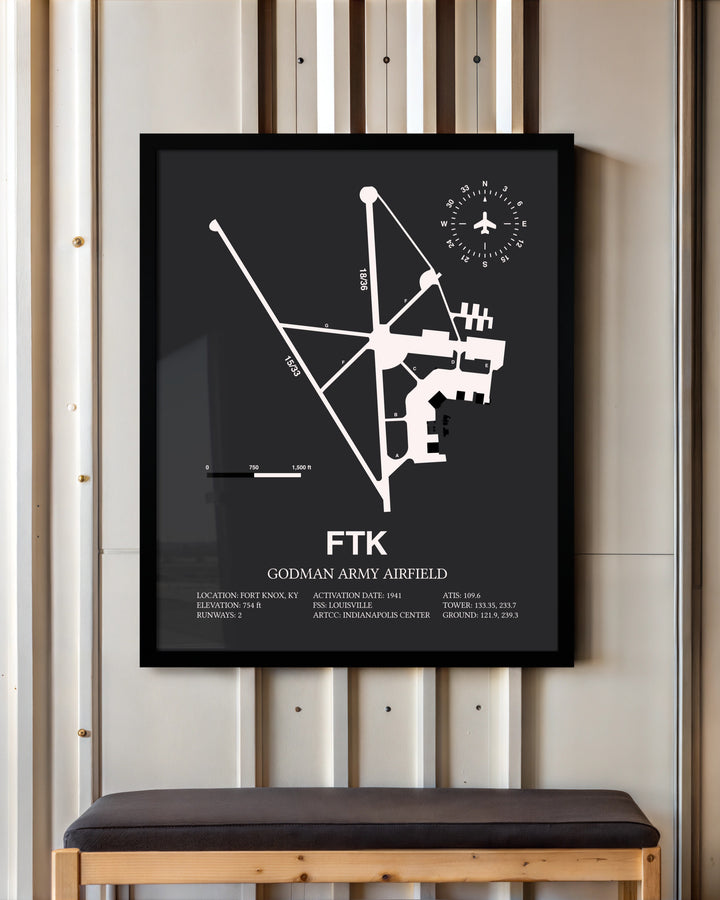 Frame color options for Godman Army Airfield Wall Art