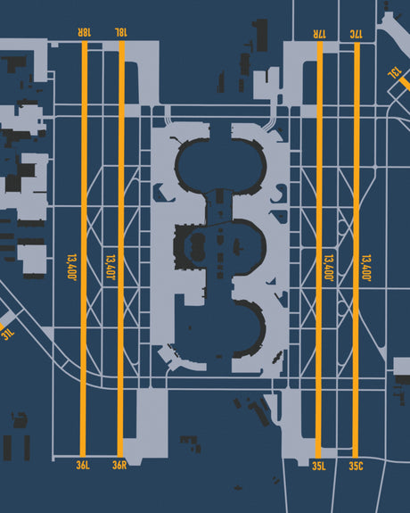 Closeup View of Dallas-Fort Worth International Airport poster