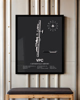 Frame color options for Cartersville Airport Wall Art