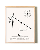 The Sigurd Anderson Airport framed wall art in white frame