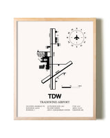 Tradewind Airport framed wall art in white frame