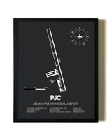 Unframed Zelienople Municipal Airport map print poster