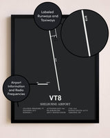 Shelburne Airport poster size comparison chart
