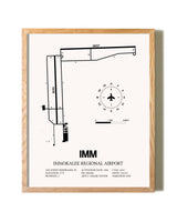 Immokalee Regional Airport framed print in natural wood frame