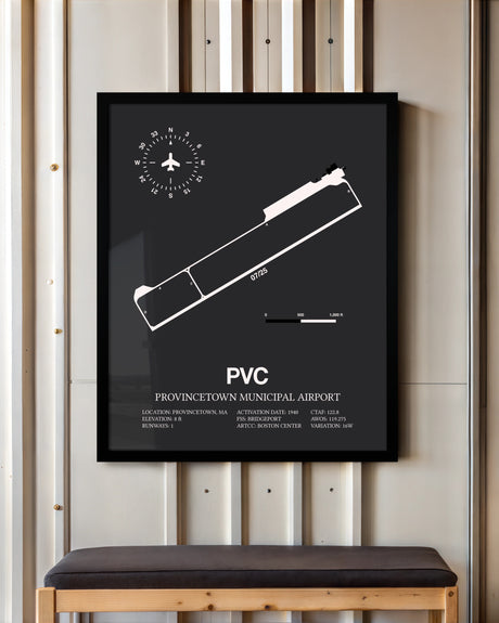 Frame color options for Provincetown Municipal Airport Wall Art