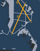 Closeup View of Charleston Air Force Base/International Airport poster