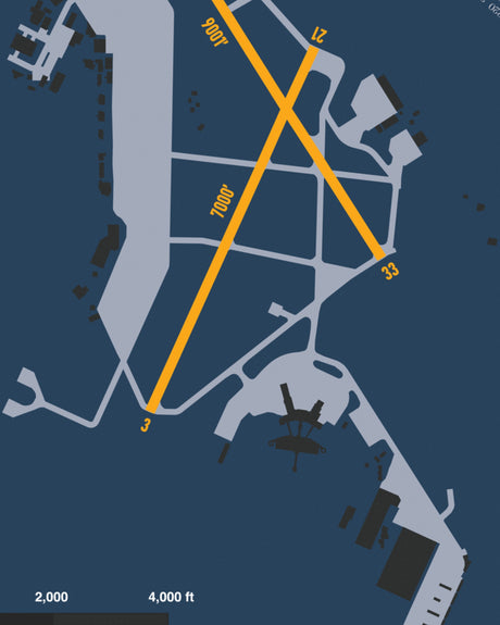 Closeup View of Charleston Air Force Base/International Airport poster
