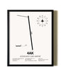 Framed Livengood Camp Airport wall art poster in black frame