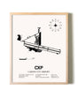 Carson City Airport framed wall art in white frame