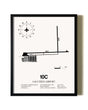 Framed Galt Field Airport wall art poster in black frame
