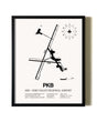 Framed Mid-Ohio Valley Regional Airport wall art poster in black frame