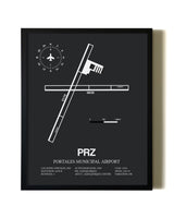 Unframed Portales Municipal Airport map print poster