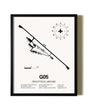 Framed Finleyville Airpark wall art poster in black frame