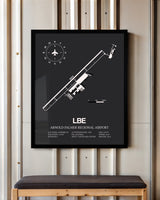 Frame color options for Arnold Palmer Regional Airport Wall Art